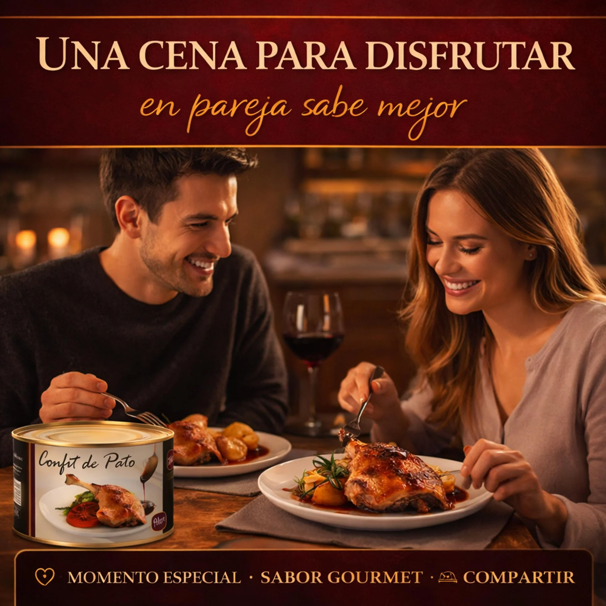 POLGRI Confit de Pato Muslos Confitados Gourmet 1350 g 4/5 Unidades Carne de Caza Premium Receta Manchega