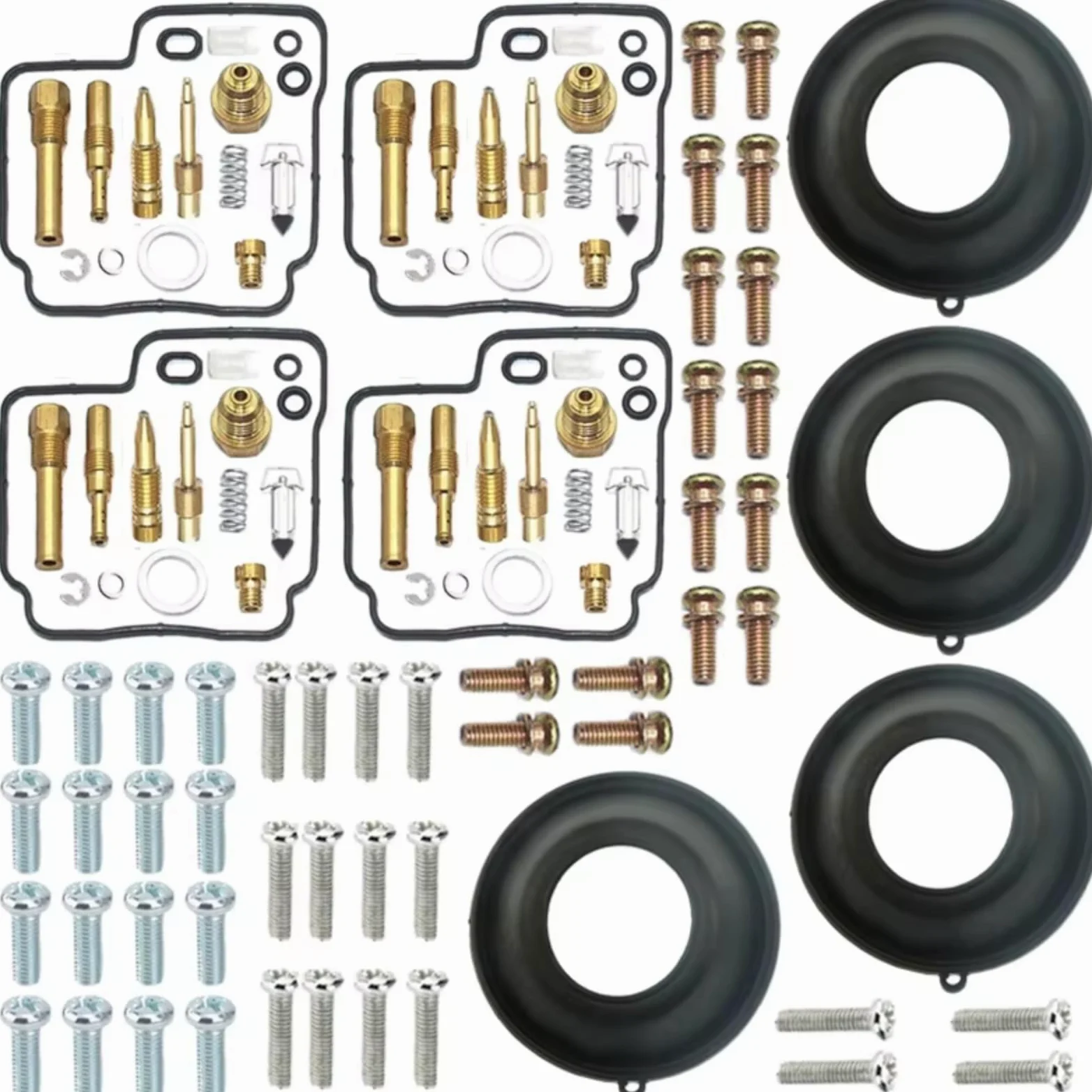 Kit De Reparación De Carburador Motocicleta Compatible con CBR600 para CBR600F 1987-1990 con Juego De Juntas De Flotador De Diafragma Kit de ReconstruccióN Carburador(Type 2)