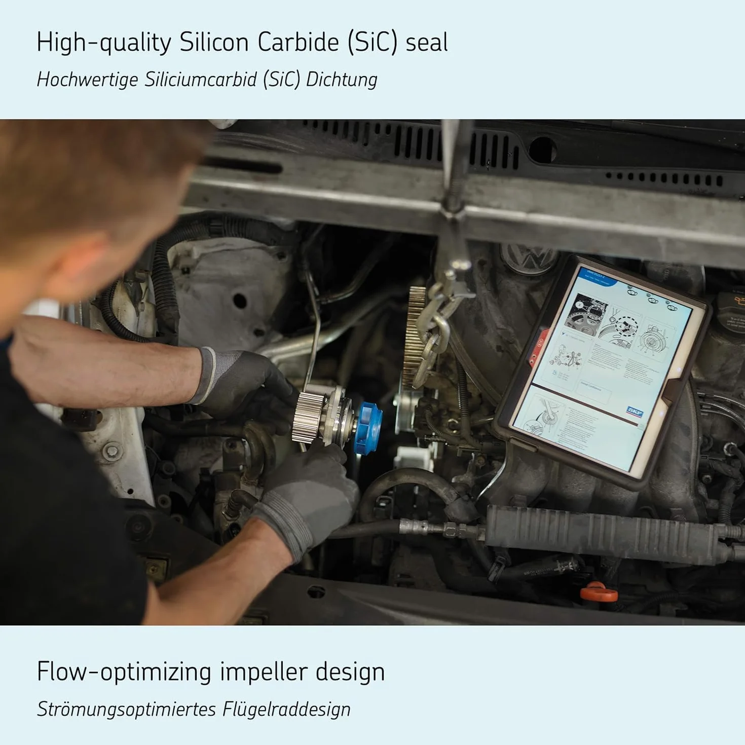 SKF VKMC 04222 Kit de Distribución con Bomba de Agua | Compatible con: FORD FIESTA IV, FIESTA Kasten/Großraumlimousine, FIESTA V, Focus C-Max, Focus I, Focus I Kasten/Kombi