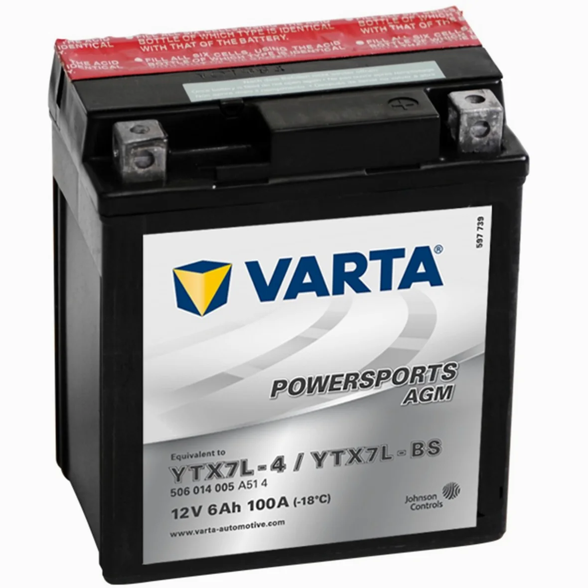 Batería de moto Varta Powersports AGM YTX7L-BS