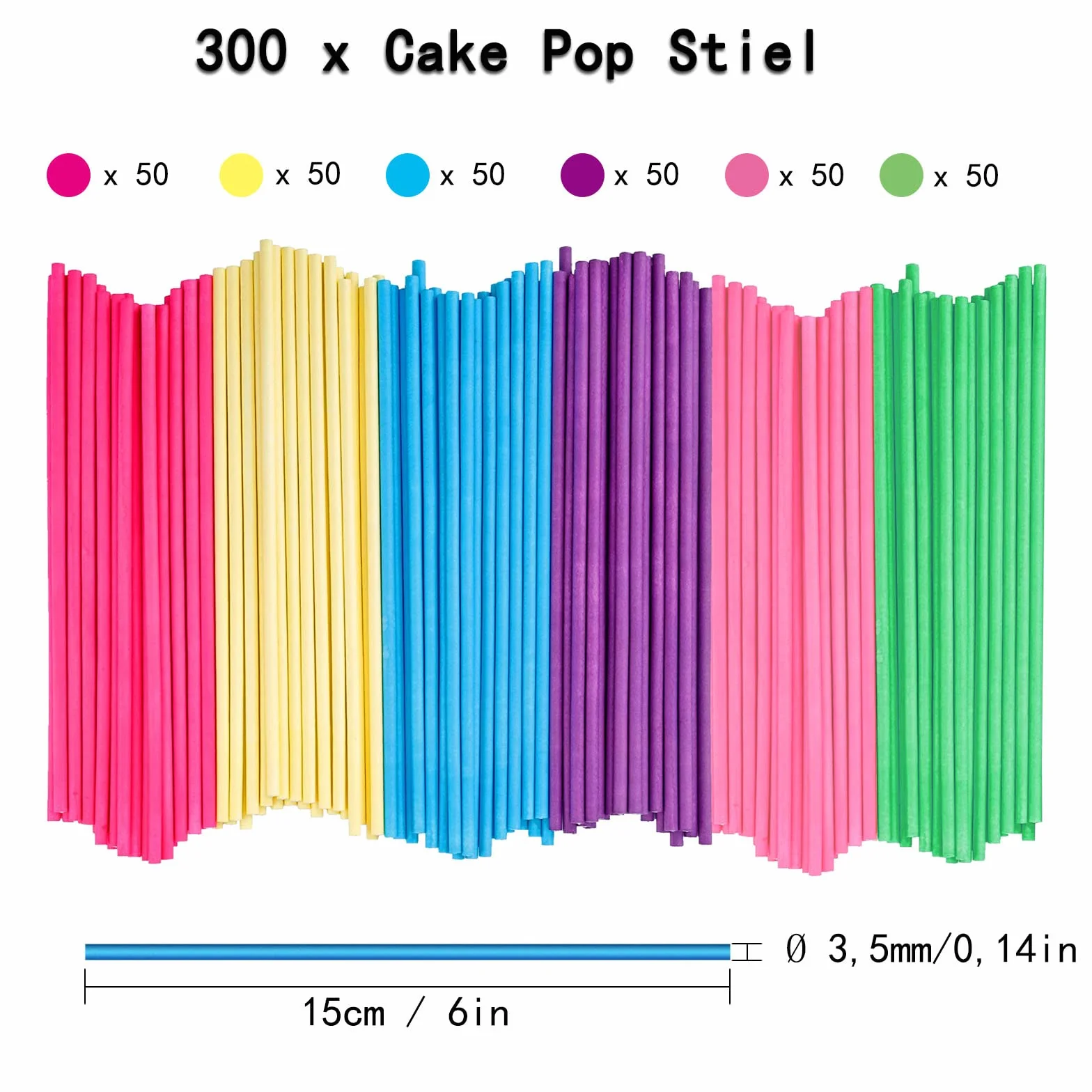 Palitos Lollipop 15 cm Cake Pop - Palos para Repostería, Pasteles y Chocolates