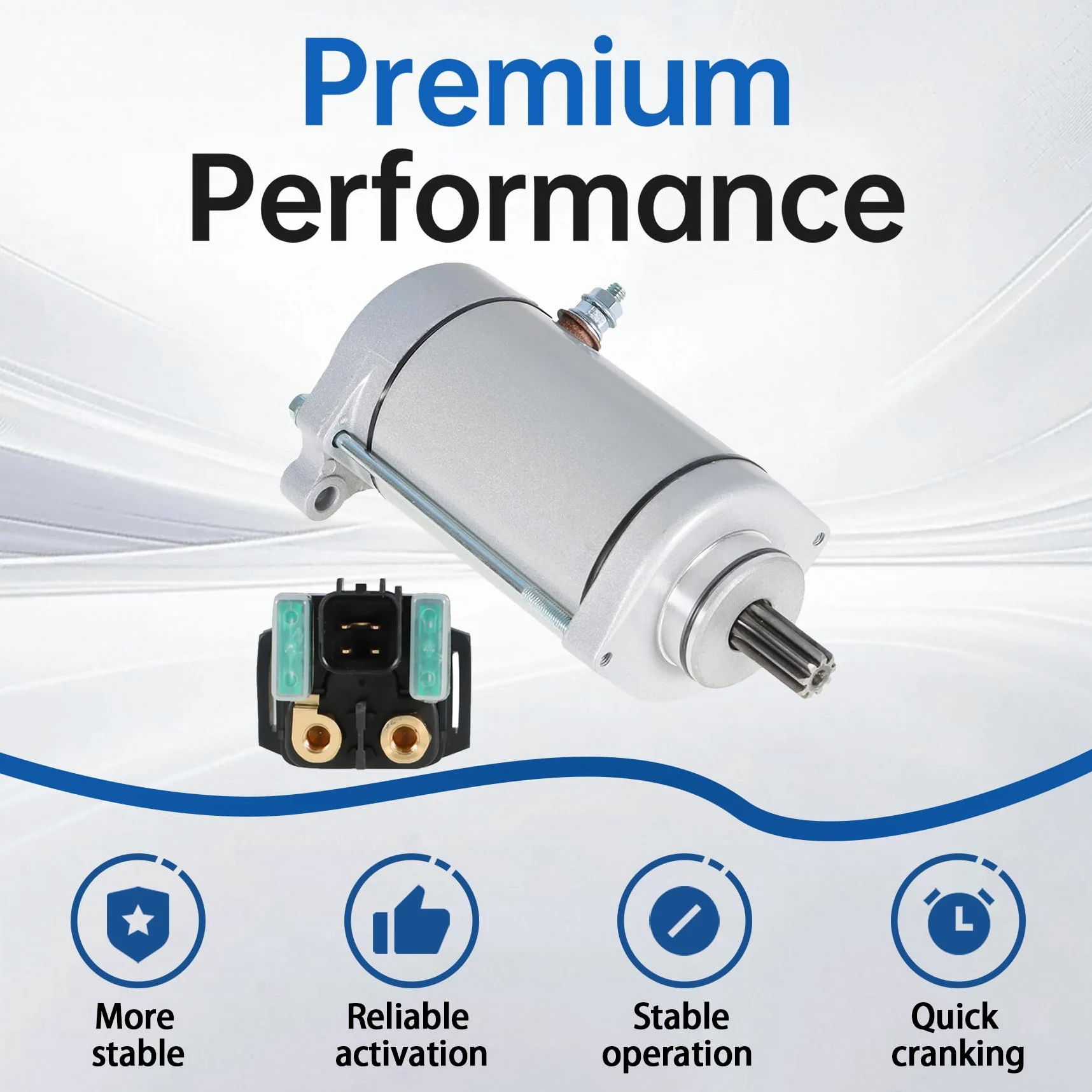 WFLNHB Repuesto de solenoide de arranque y relé para Suzuki VL1500 VL1500B Intruder 1500 1998-2004