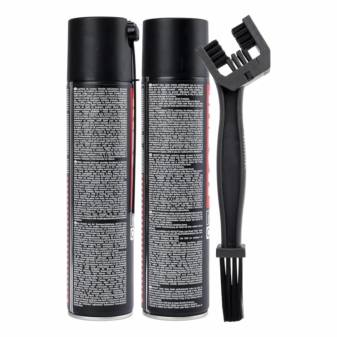Motul Kit de limpieza lubricante para cadena C4 400 ml con cepillo