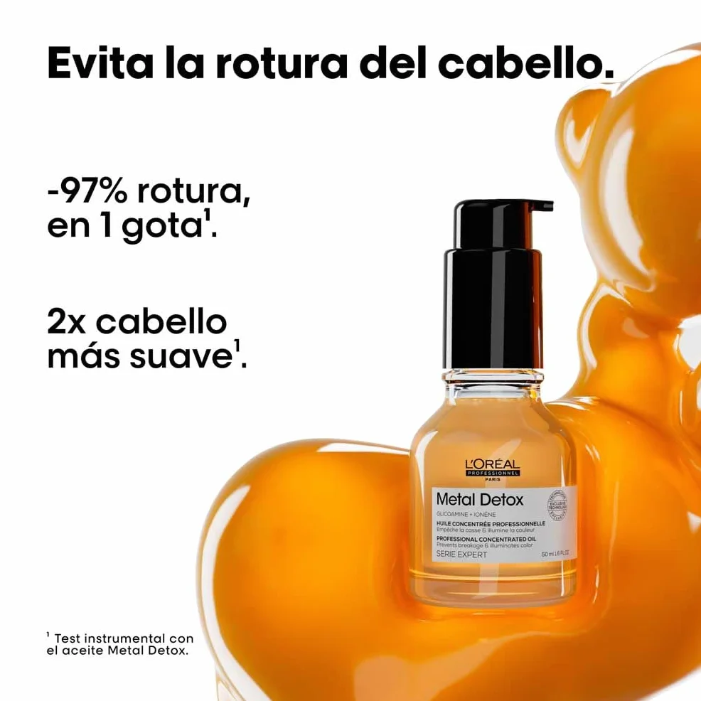 L'Oréal Professionnel Metal Detox Aceite Concentrado Protector Térmico Anti-Rotura 50 ml