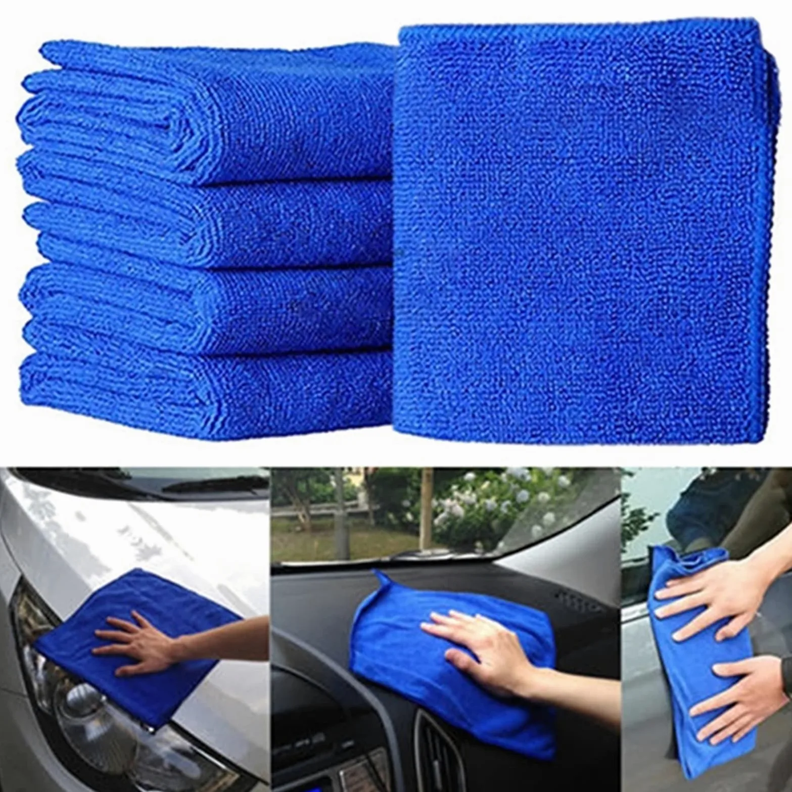 TRUSTTWO 29 PCS Herramienta de Limpieza de la Belleza del automóvil: 10 unids Microfibra Toalla de Tela de Lavado de Autos y 19pcs Pulido de Esponja Pad Rueda de Encerado The New