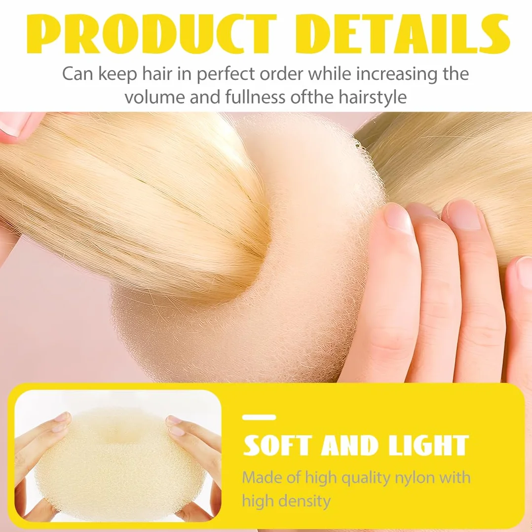 Donut Moño Kit 3 Piezas Beige, 10 Horquillas Doradas, Accesorios de Peinado para Bailarinas