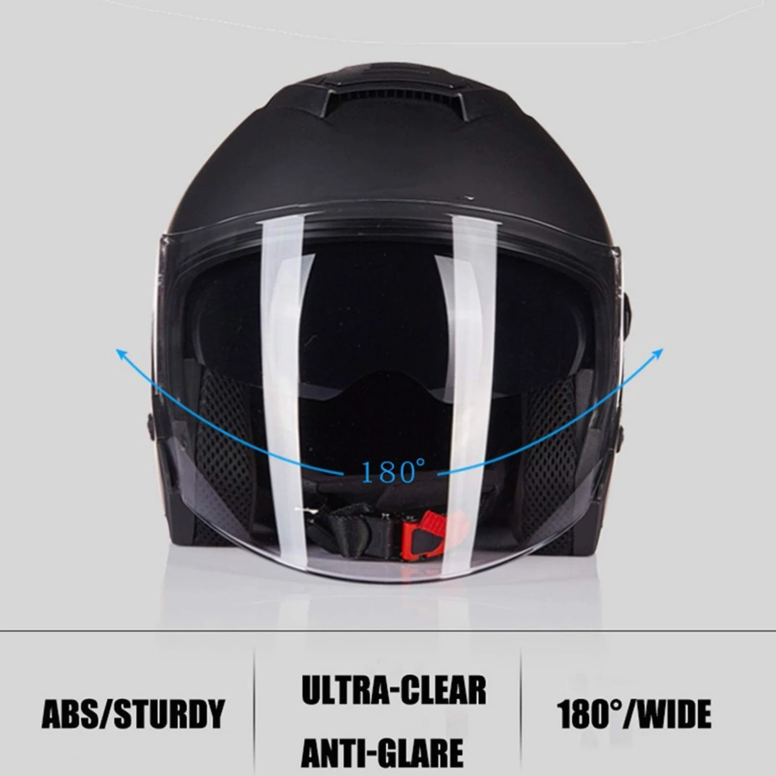 Cascos Protectores para Motocicletas Casco Abierto para Motocicleta Casco de Media Cara para Motocicleta Abs Moto Eléctrica ty Doble Lente Moto Casque Casco Moto para Adultos Hombres Mujer