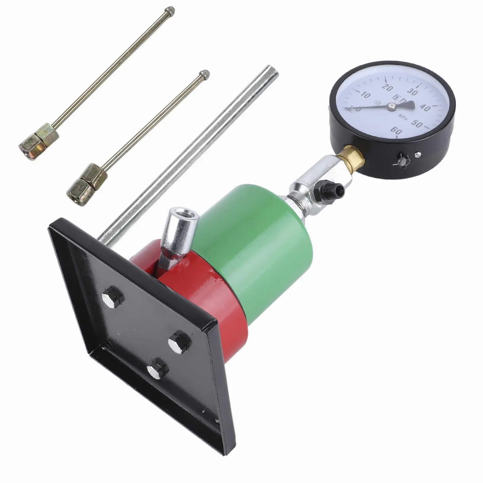 Probador de presión pop de boquilla de inyector diésel 0 60MPA M12x1 5MM Herramienta automotriz de doble rosca para motores Probador de boquilla de inyector diésel de grado