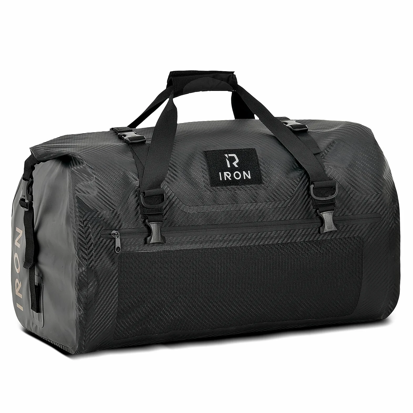IRON JIA'S Bolsa Impermeable de Viaje para Moto y Ciclismo - Bolsa Trasera con Cierre Superior Enrollable y Correas para los Hombros - Adecuada para Camping y Deportes Acuáticos - 50L