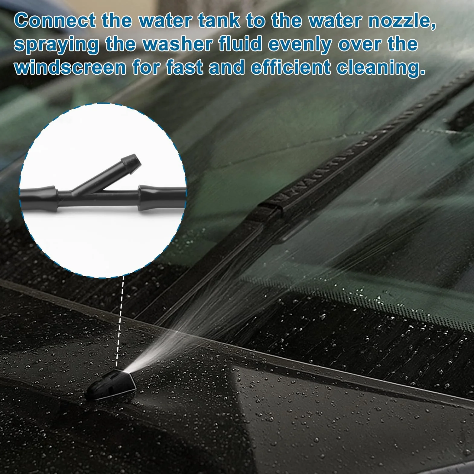 Kit de 3 m Manguera Limpiaparabrisas Coche con 30 Conector de Manguera (Tipo Y, I, T), Manguera Limpiaparabrisas 4mm Universal Kit Reparación Limpiaparabrisas para Sistema Lavaparabrisas Coche