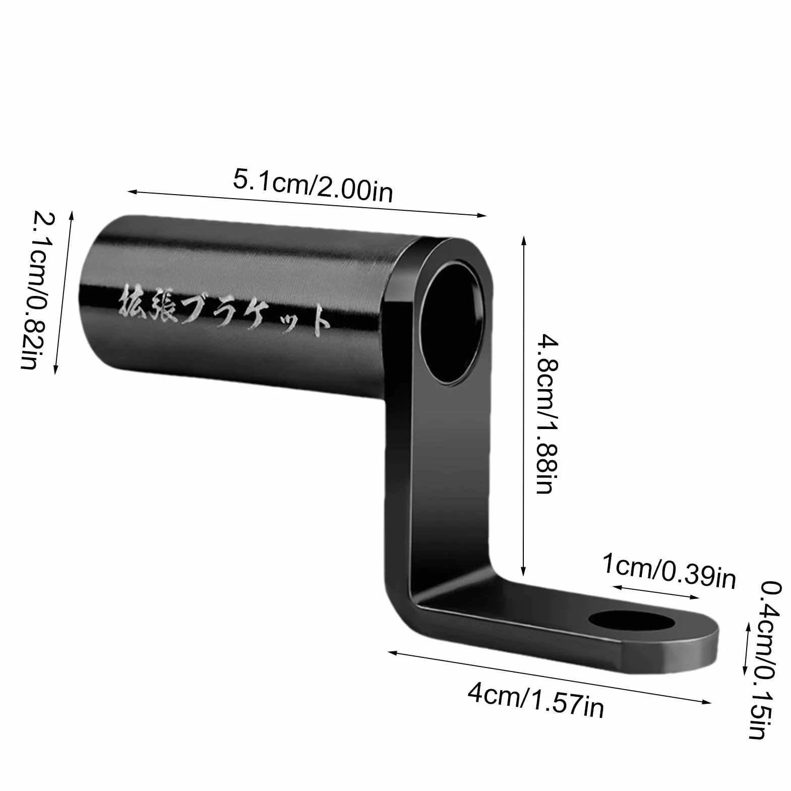 Soporte de extensión de retrovisor de motocicleta de aleación de aluminio