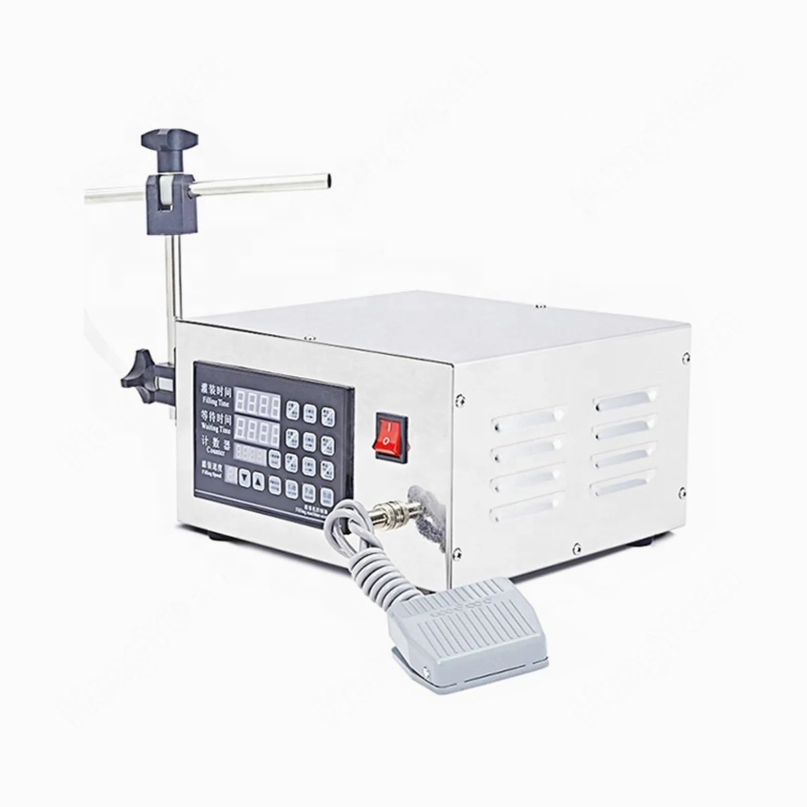 Máquina llenadora de líquidos, máquina llenadora con pesaje, máquina llenadora de líquidos semiautomática con bomba digital para jugo, agua y aceite, llenado de líquidos con alta precisión y funcion