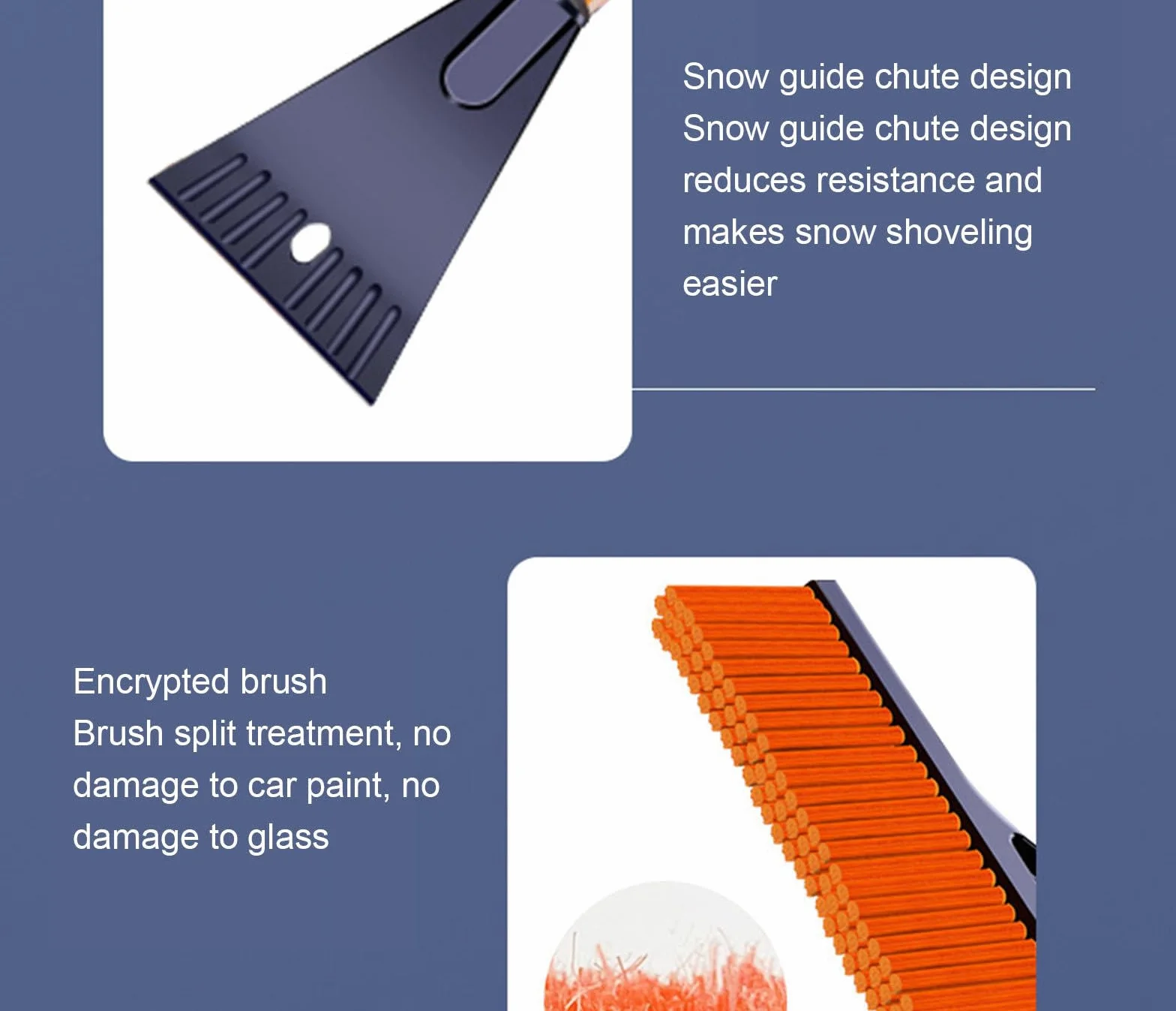 Cepillo de Nieve con Raspadores de Hielo para Parabrisas de Coche | Rascador y Cepillo de Nieve para Coche con Agarre Ergonómico de Espuma, Accesorios de Invierno,A