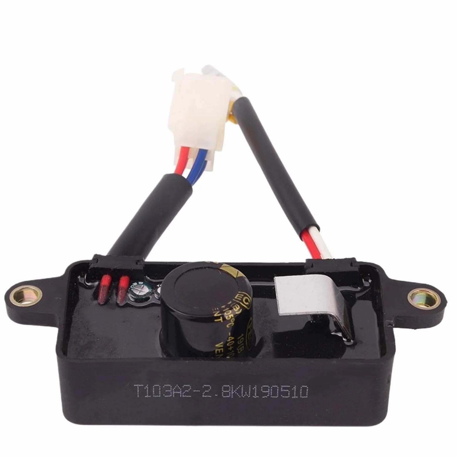 Regulador y estabilizador de Voltaje automático de Gasolina monofásico AVR for generadores GX160, 250 V/220 UF, 2 kW, 2,5 kW, 2,8 kW y 3 kW