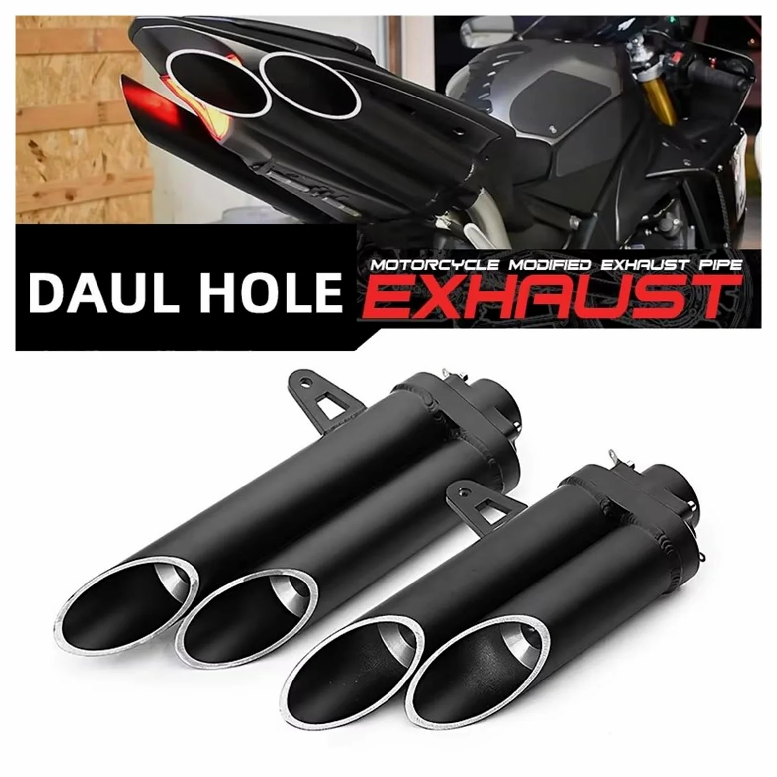 Silenciador de escape de acero inoxidable Para CBR600 Para CBR1000 Para MT07 Para R1