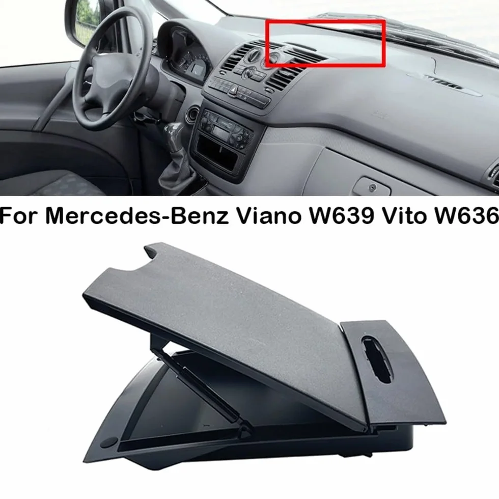 JWFDBDB Consola central for salpicadero for coche, guantera, caja for almacenamiento for artículos diversos, compatible for mercedes-benz Viano W639 Vito W636 2006 2007 2008-2015