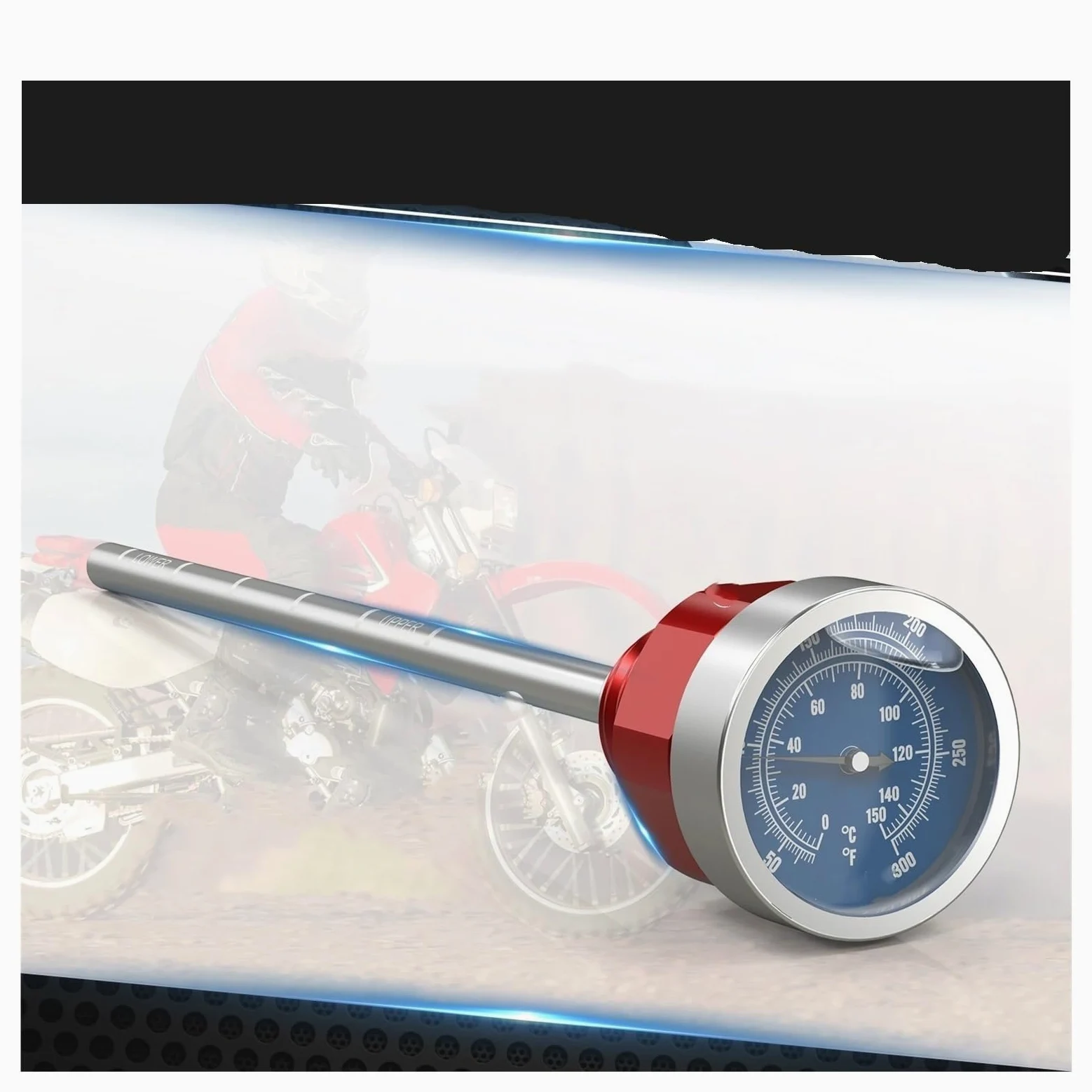 Nivel Aceite Varilla para XR650L para XR 650 L 1993-2024 Accesorios para Motocicletas Varilla De Nivel Aceite con Termómetro Y Medidor Temperatura