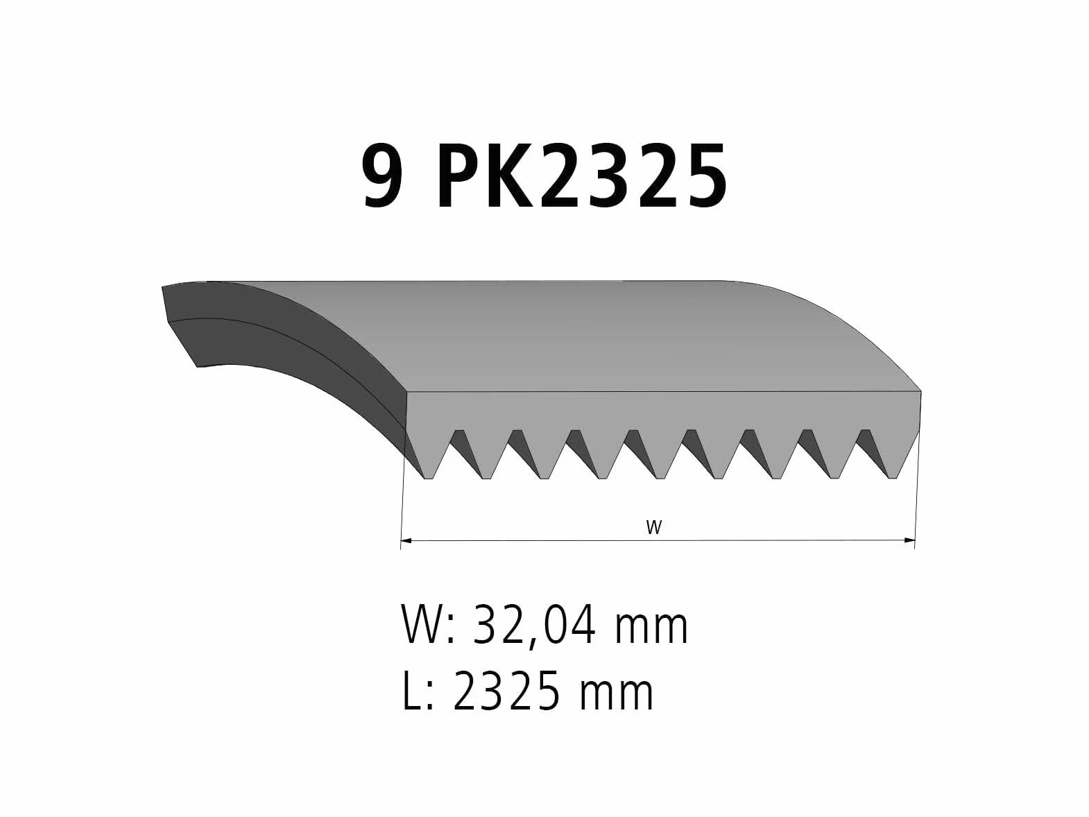 DT Spare Parts 4.80769 Correa trapecial poli V