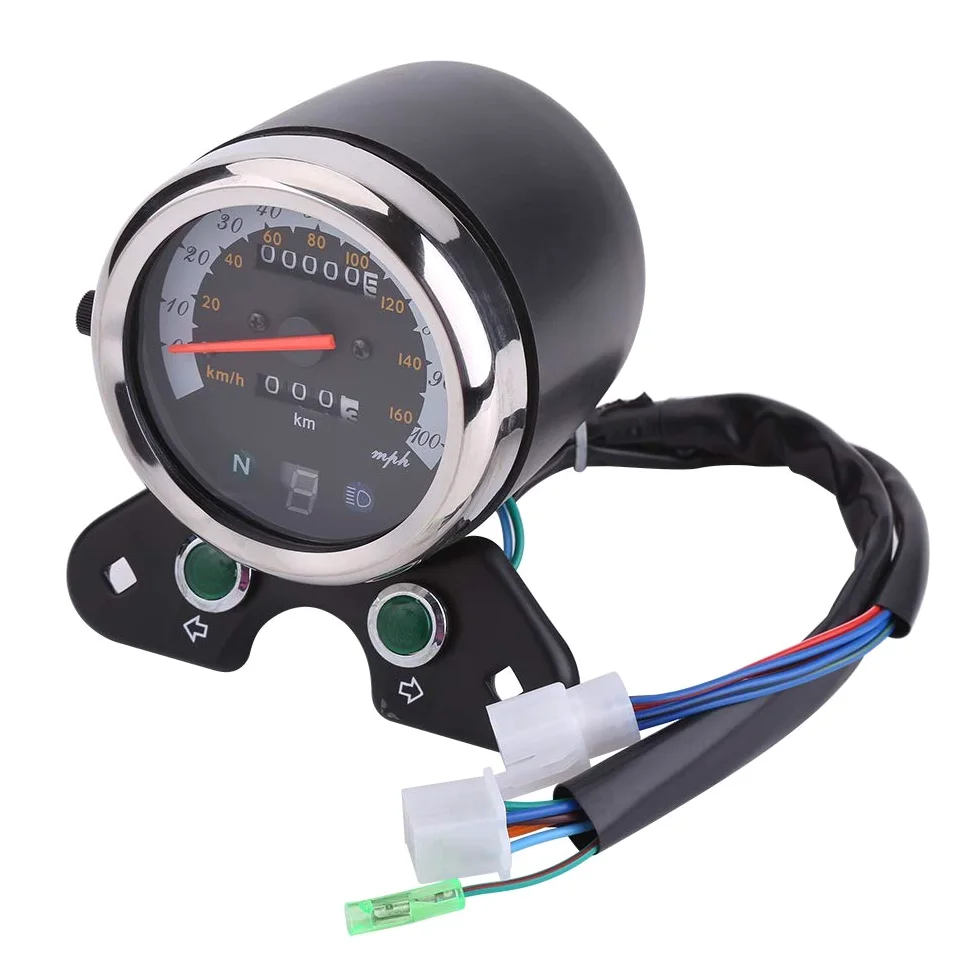 Odómetro Dual para Motocicleta, Velocímetro Universal, Velocímetro, Velocímetro de Plástico de Metal de 12 V, Velocímetro Gps Hytrack, Medidor de Engranajes, Pantalla Digital