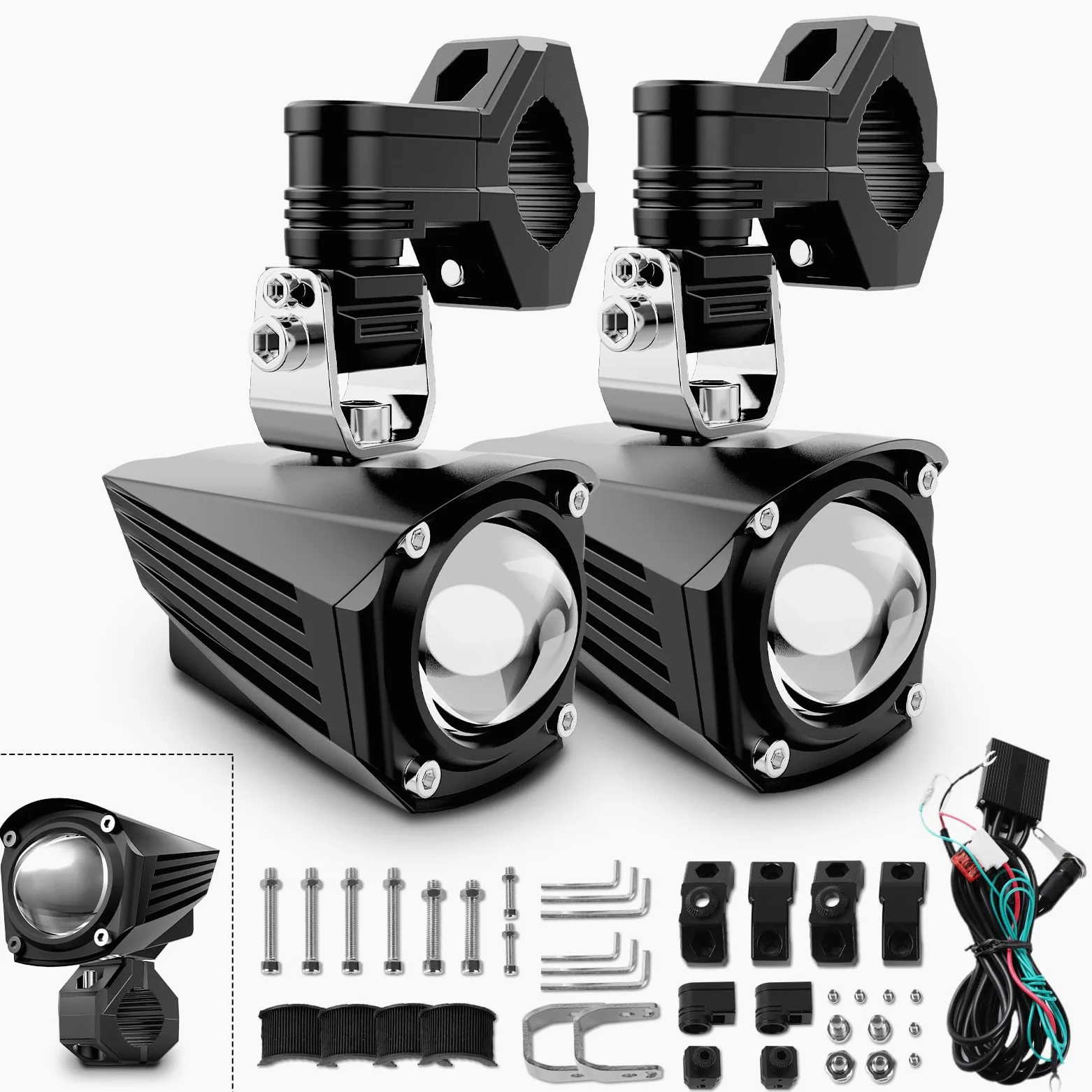 REALOVE Faros antiniebla LED para motocicleta