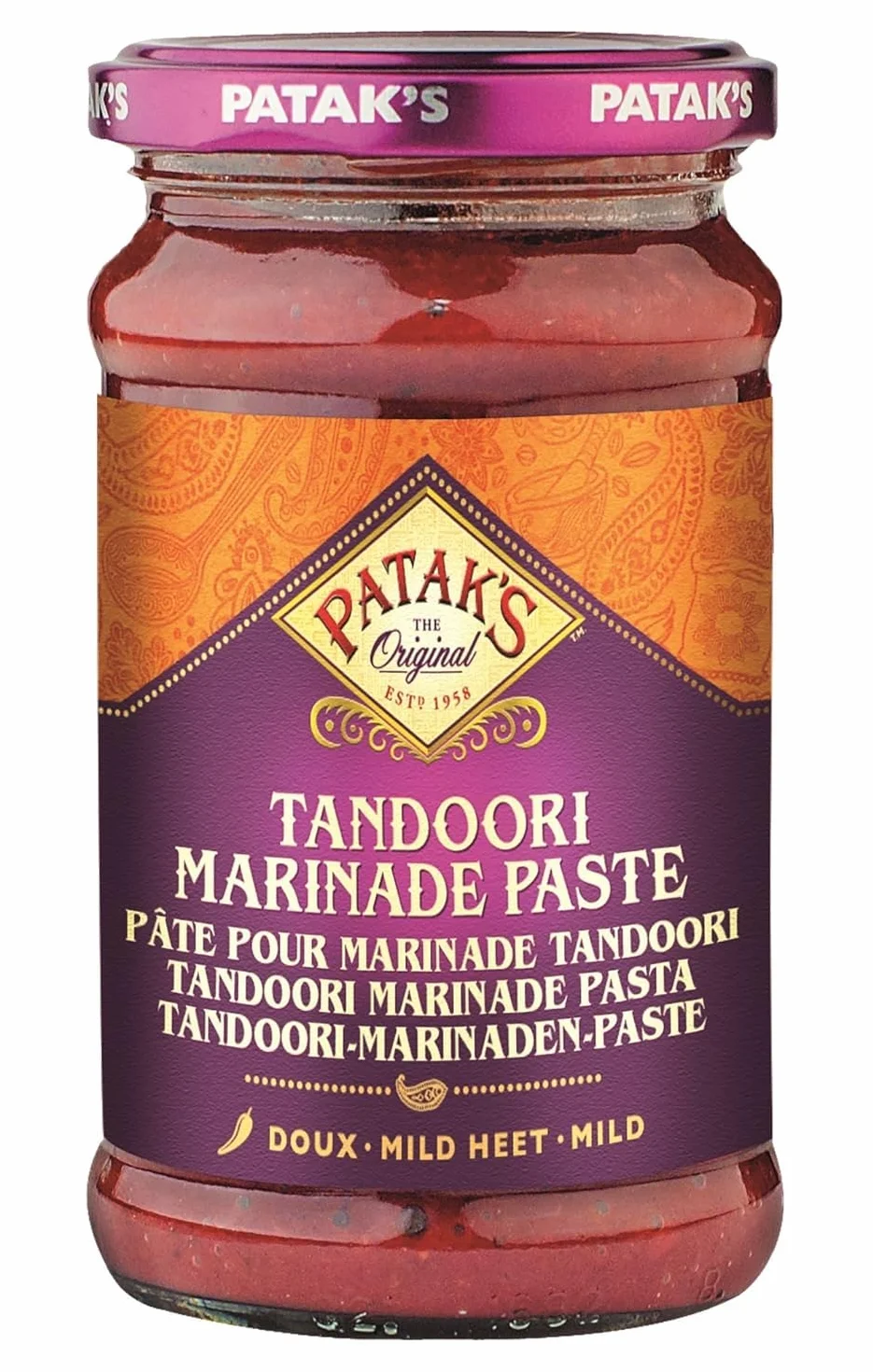 Patak's Pasta para Marinada Tandoori Picante Medio 6 x 312 g