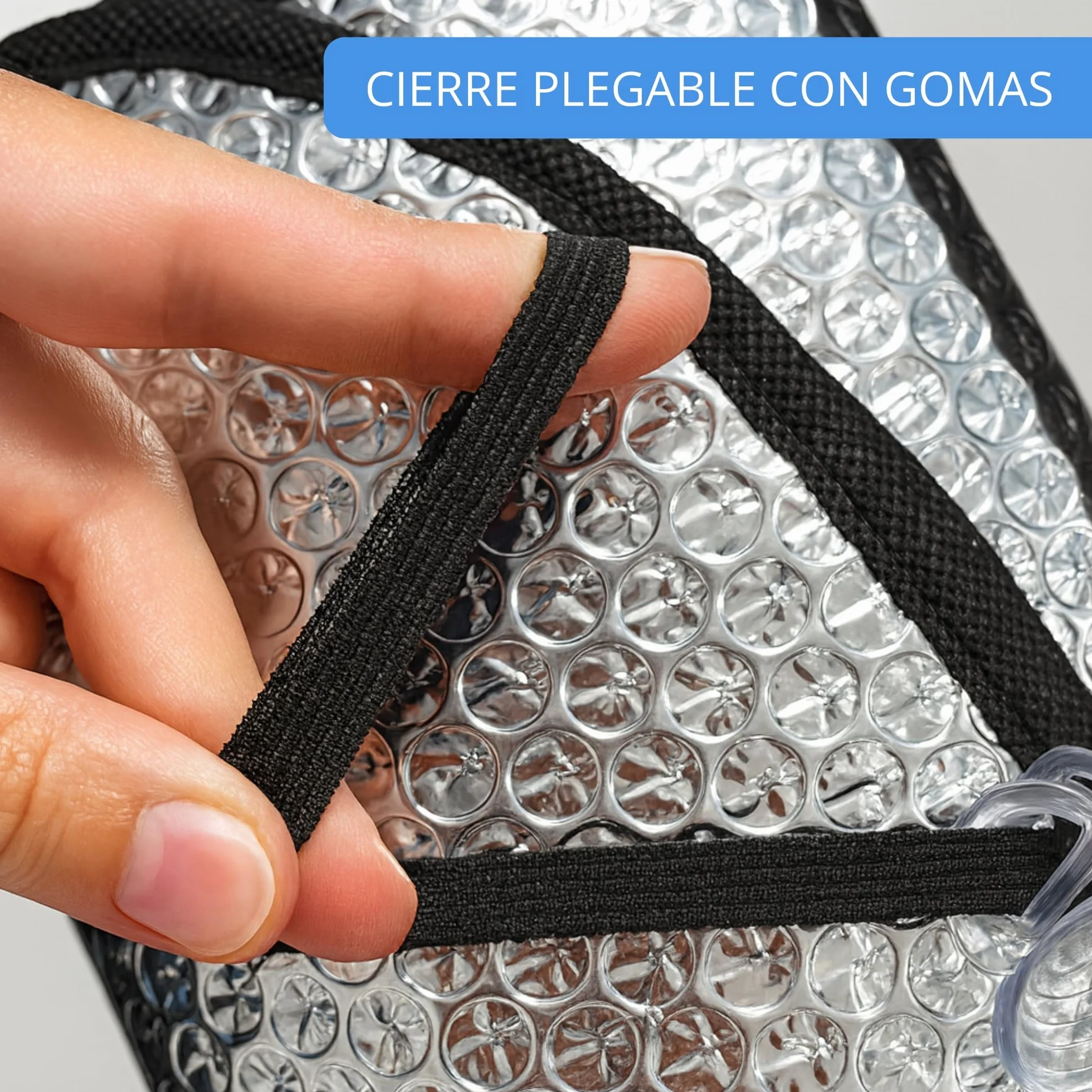 AUTOZOCO Parasol para Parabrisas Delantero Plegable, Protector Solar Universal 140 x 70 cm