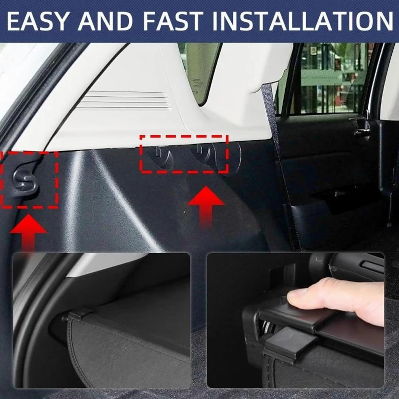Genérico para Jeep para Compass para Patriot 2007-2012 Cubierta Retráctil Carga Maletero Estante Paquetes Escudo Impermeable Privacidad Automóviles Cubierta Carga Retráctil Maletero Coche(Canvas)