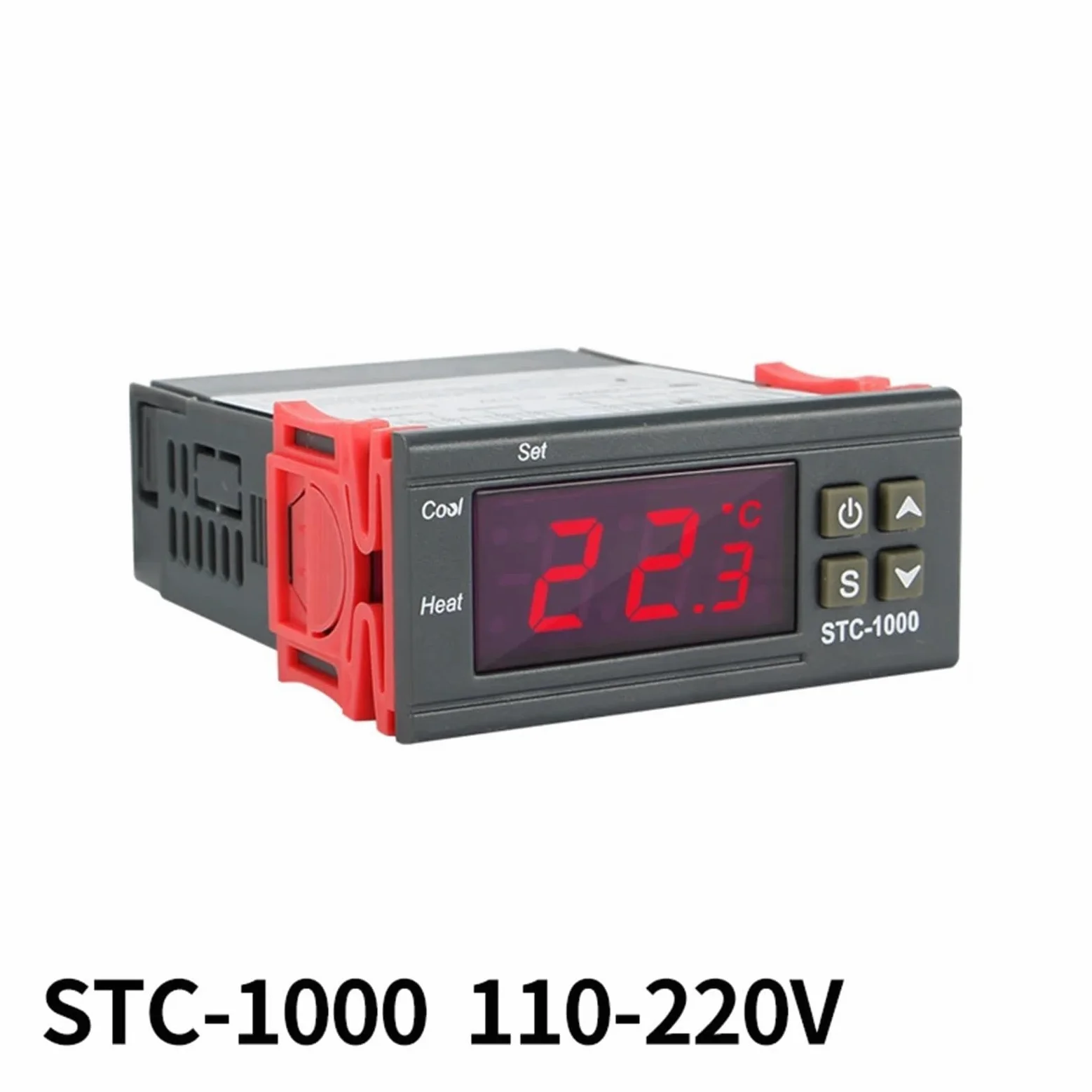 Controlador de temperatura digital STC-1000/3028 de 12/24/220 V for incubadora, relé LED, termostato de calefacción y refrigeración.