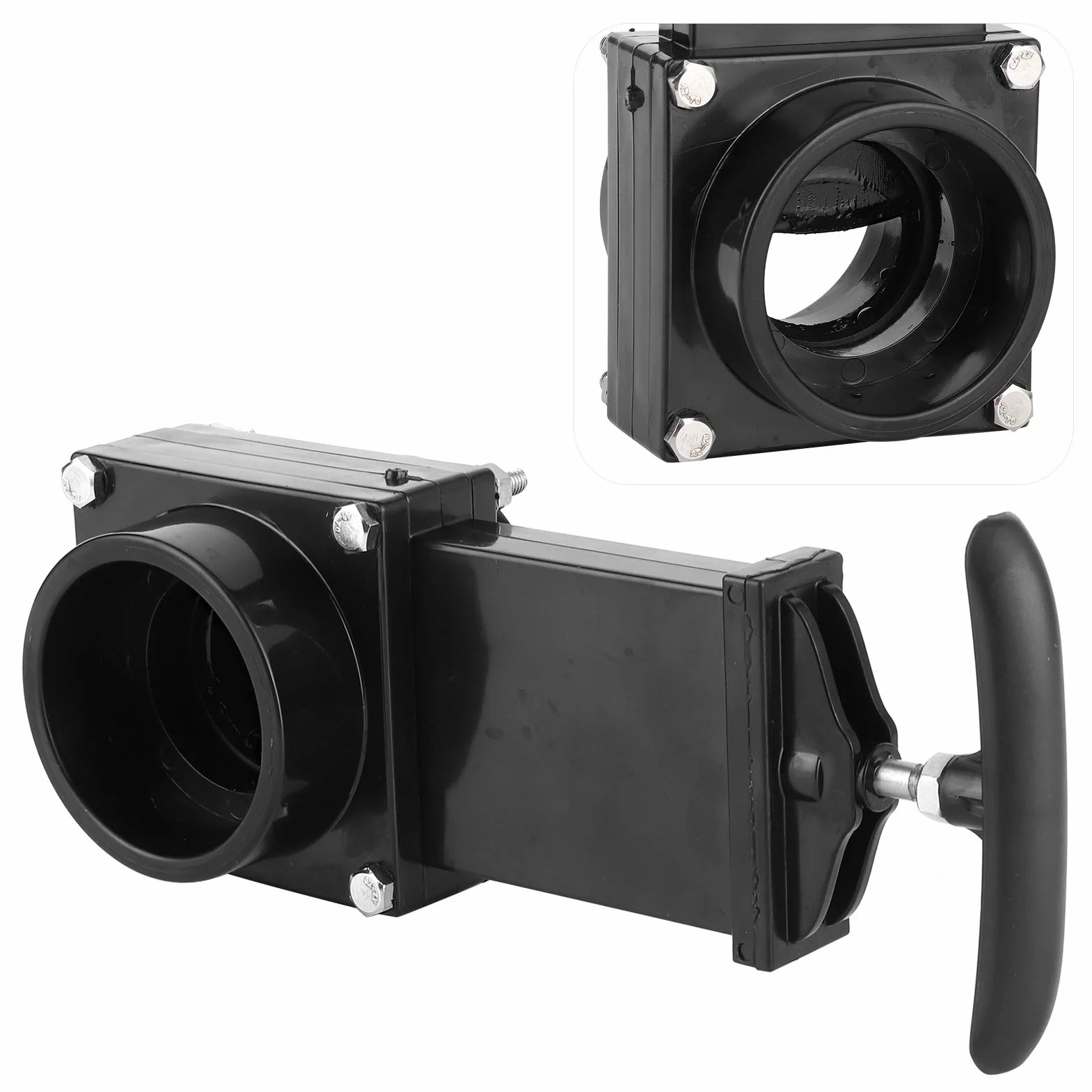 EBTOOLS Válvula de Drenaje RV, válvula de Drenaje RV de 50 mm, válvula ABS para alcantarillado de residuos, para Accesorios al Aire Libre para Caravana
