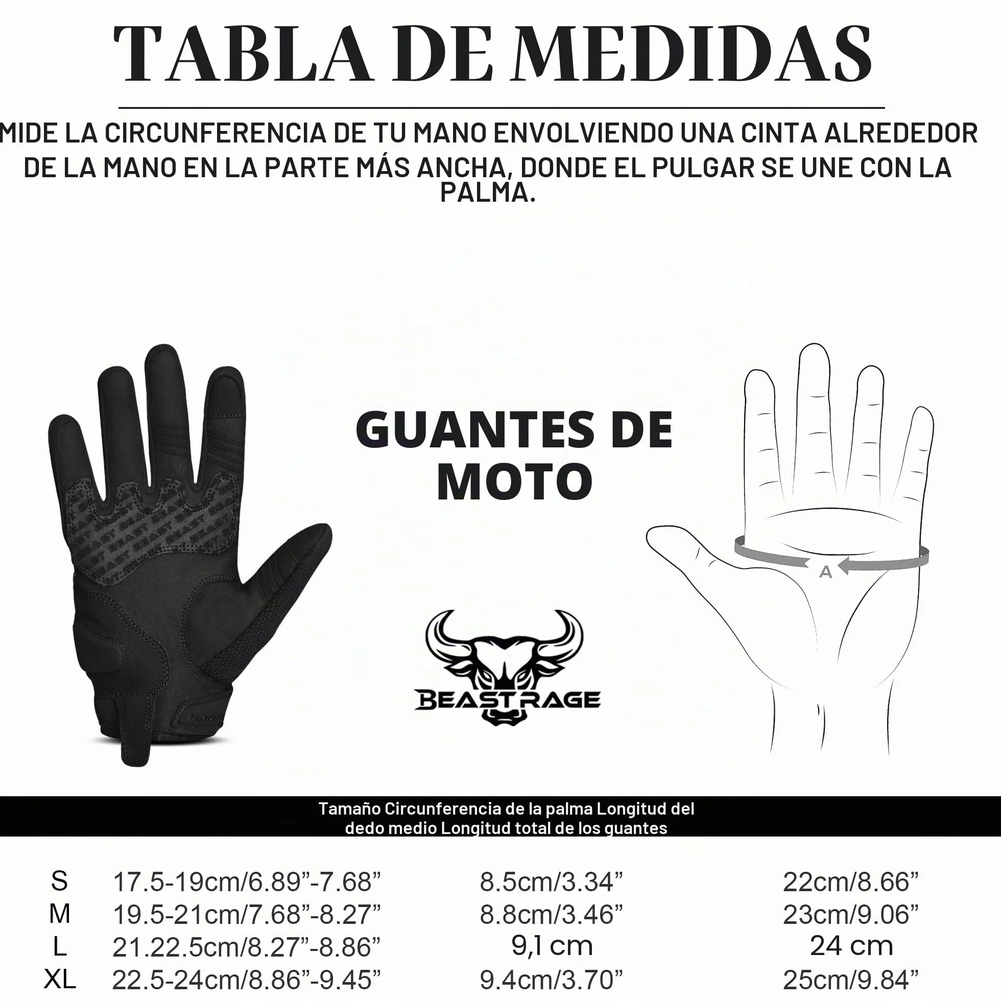 BEAST RAGE Guantes de moto de verano - Guantes de equitación con pantalla táctil transpirables para hombres y mujeres, guantes ligeros para correr off-road con protectores de dedos, agarre