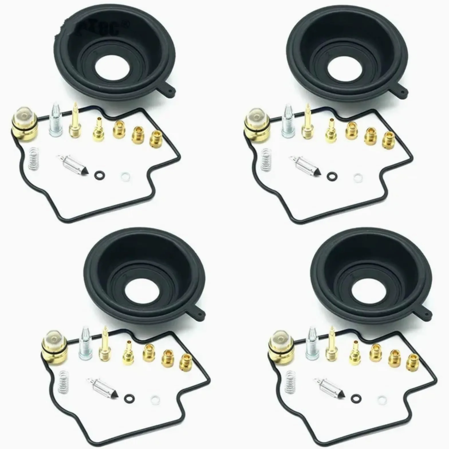 Kit Carburador Repuesto Kit De Reparación Carburador Motocicleta Para Para ZZR400 ZX400KE | Conjunto de reparación de válvula de flotador de carburador, diafragma vacío, accesorios motocicleta(4 Set)