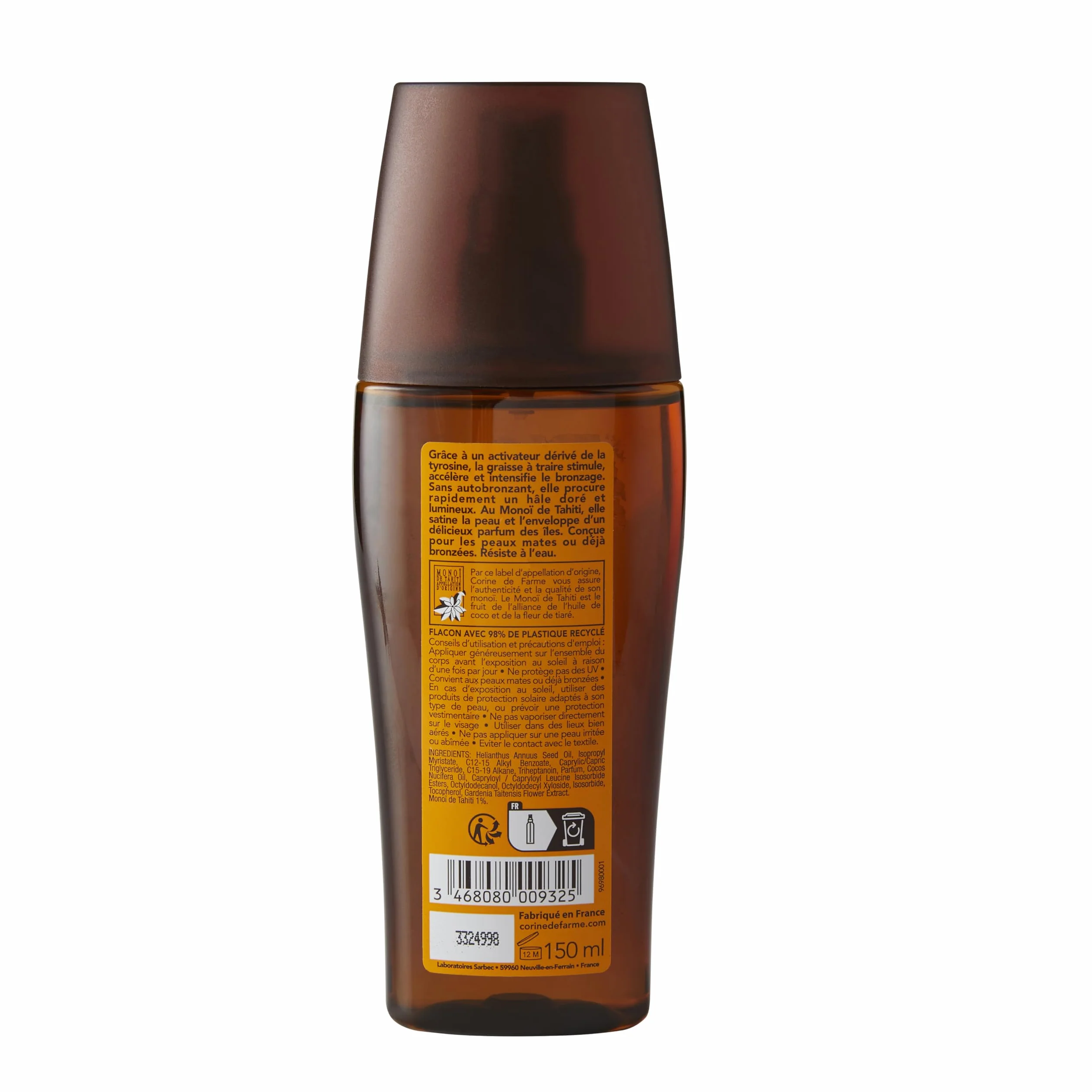 Corine de Farme Aceite Bronceador con Monoï de Tahití 150 ml