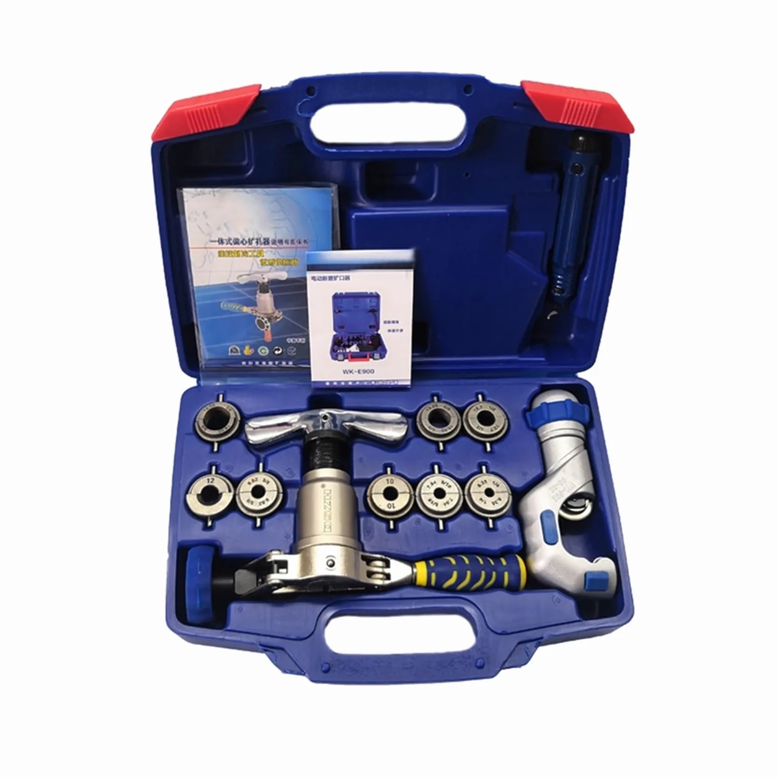 Expansor de Tuberías, Juego de herramientas de corte y abocardado for tubos WK-519FT-L (1 unidad/lote), expansor de tubos, kit de abocardado de tubos de cobre con alcance de expansión de 6-19 mm.