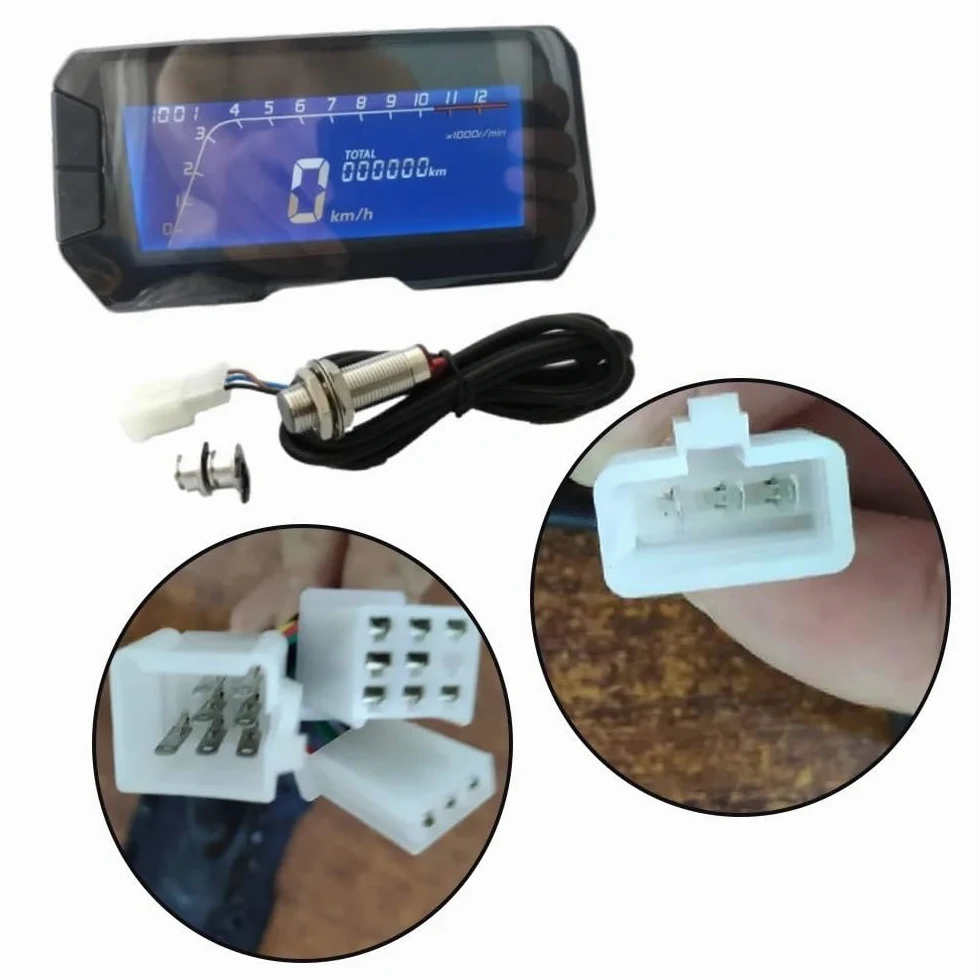 Odómetro Digital Velocímetro Digital LCD para motocicleta, odómetro, accesorios para incluidos, Universal, 12000 RPM para 12 V