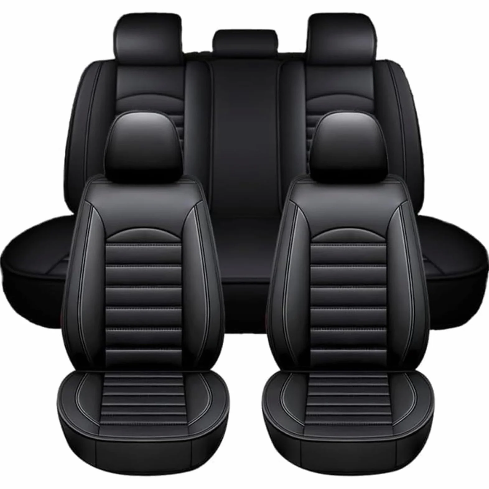 para Nissan Qa-shqai J12 2021-2024 Fundas Asiento Coche de Cuero Juego Completo Protector de Asientos Universales Impermeable Juego de Fundas para Coche