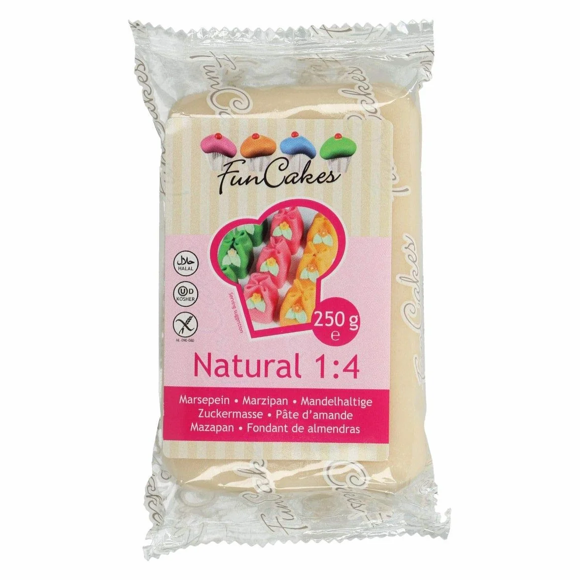FunCakes Mazapán Natural 1:4 Listo para Extender 250 gr