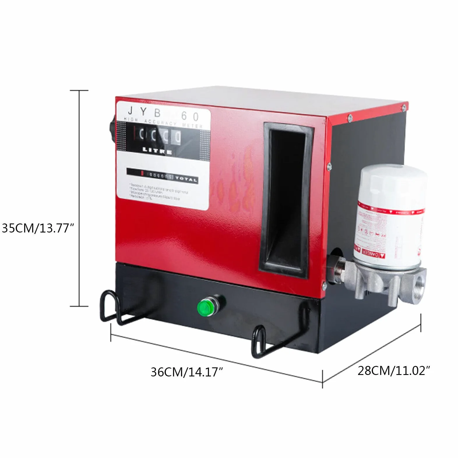 Bomba diésel autocebante de 550 W, 230 V, boquilla automática, bomba de aceite de 60 l/min, manguera de aspiración de 2 m, manguera de aspiración de 4 m, filtro
