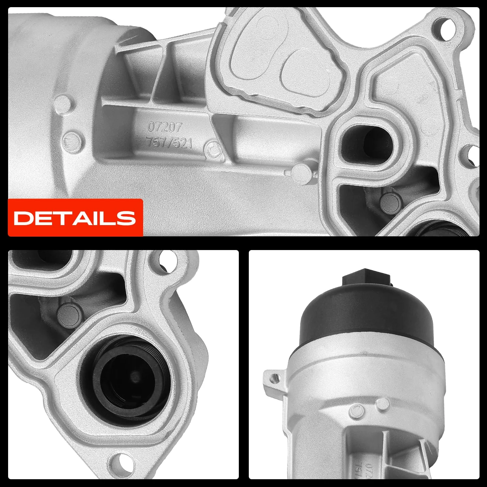Frankberg Carcasa del filtro de aceite recipiente de recogida de aceite | Compatible con: M.i.n.i Clubman R55, M.i.n.i R56