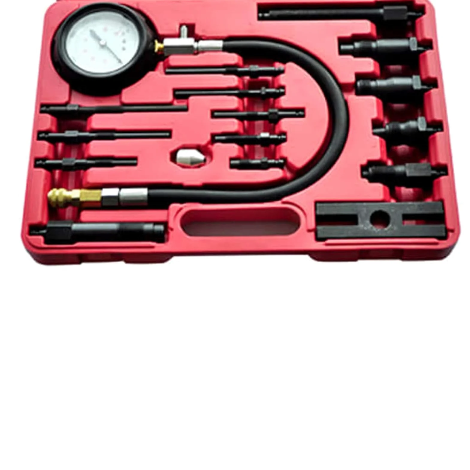 Kit comprobador de compresión de Motor de Diesel 17 Piezas manómetro de presión
