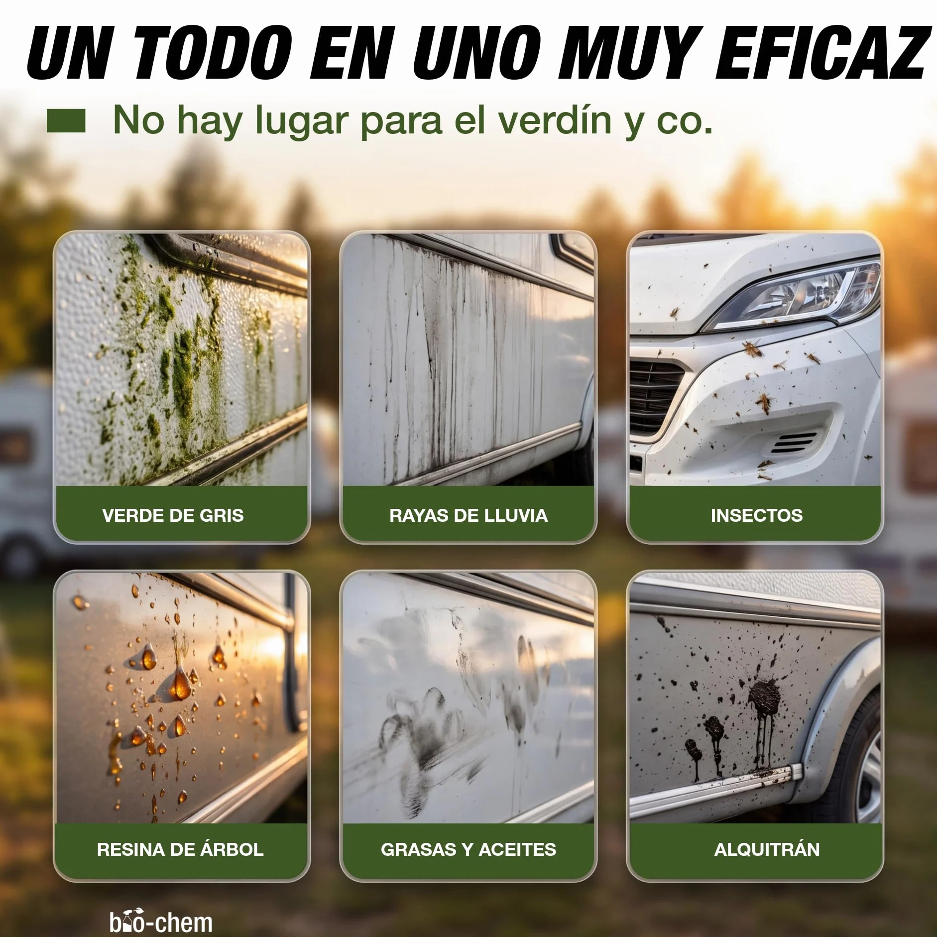 Bio-Chem - Producto de Limpieza para caravanas y autocaravanas 2L - Limpiador para autocaravanas, caravanas, toldos - Mantenimiento de vehículos de Camping