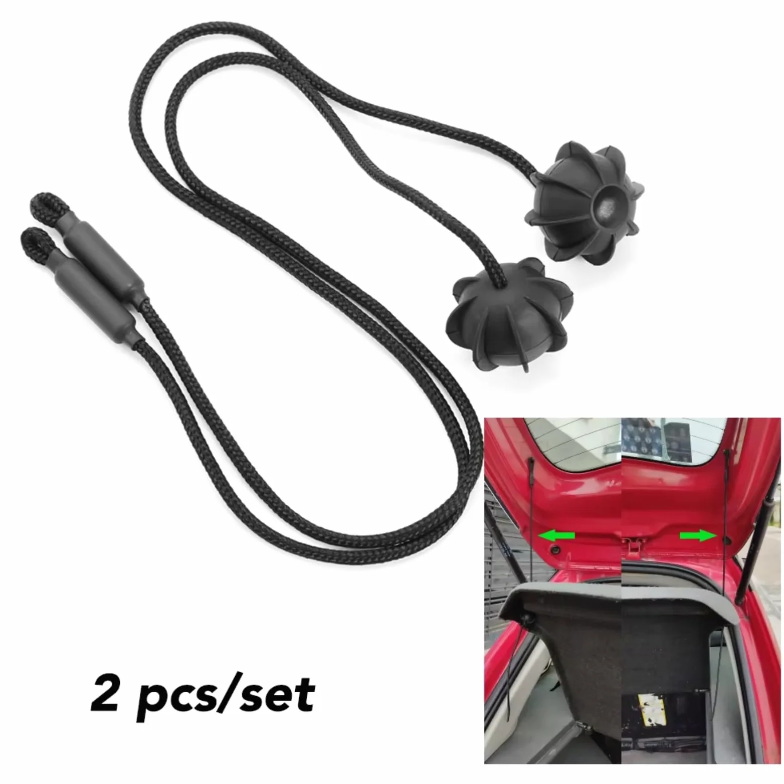 Trasera Maletero Cuerda Compatible con VW para Polo 6R 6C 9N 9N3 6N 6N1 6N2 2 Piezas Cuerda Estante De Paquete Tapa De Maletero Trasero Correa Sujeción Cuerda Estante Trasero Cubierta Maletero