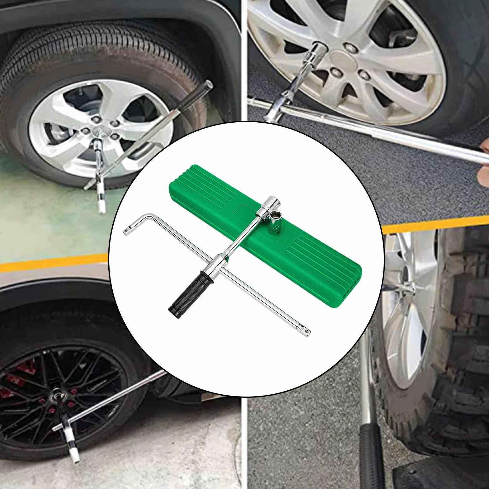 Llave para Ruedas Llave Cruzada para Tuercas de Rueda | Llave para Neumáticos Robusta Para Motocicletas Automóviles SUV RV Camiones Taller Garaje Y En Carretera Automotriz
