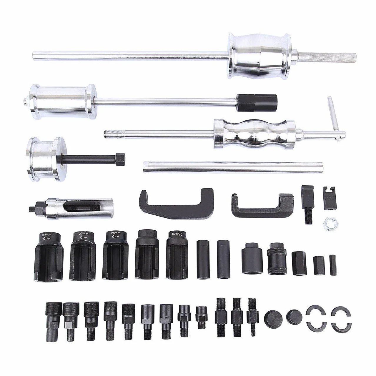 JOMAFA - JUEGO COMPLETO DE EXTRACTOR DE INYECTORES PARA Common Rail, CDI, Mercedes, TDI, inyectores Bosch, Siemens...