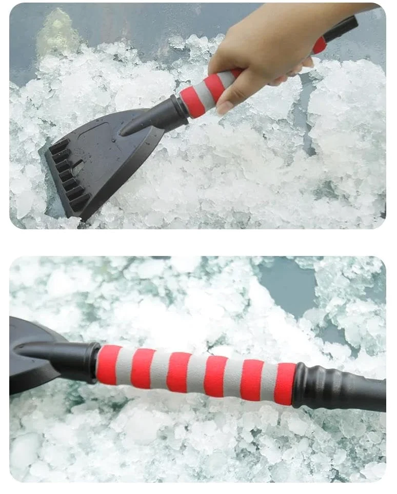 Rascador de hielo para coche Rascador Nieve Coche Herramienta Limpieza Nieve Ventana Y Parabrisas Cepillo Eliminación Nieve Rascador Hielo Para Invierno 1 ~ 7 Uds Rascadores de hielo para coche(Red Gr