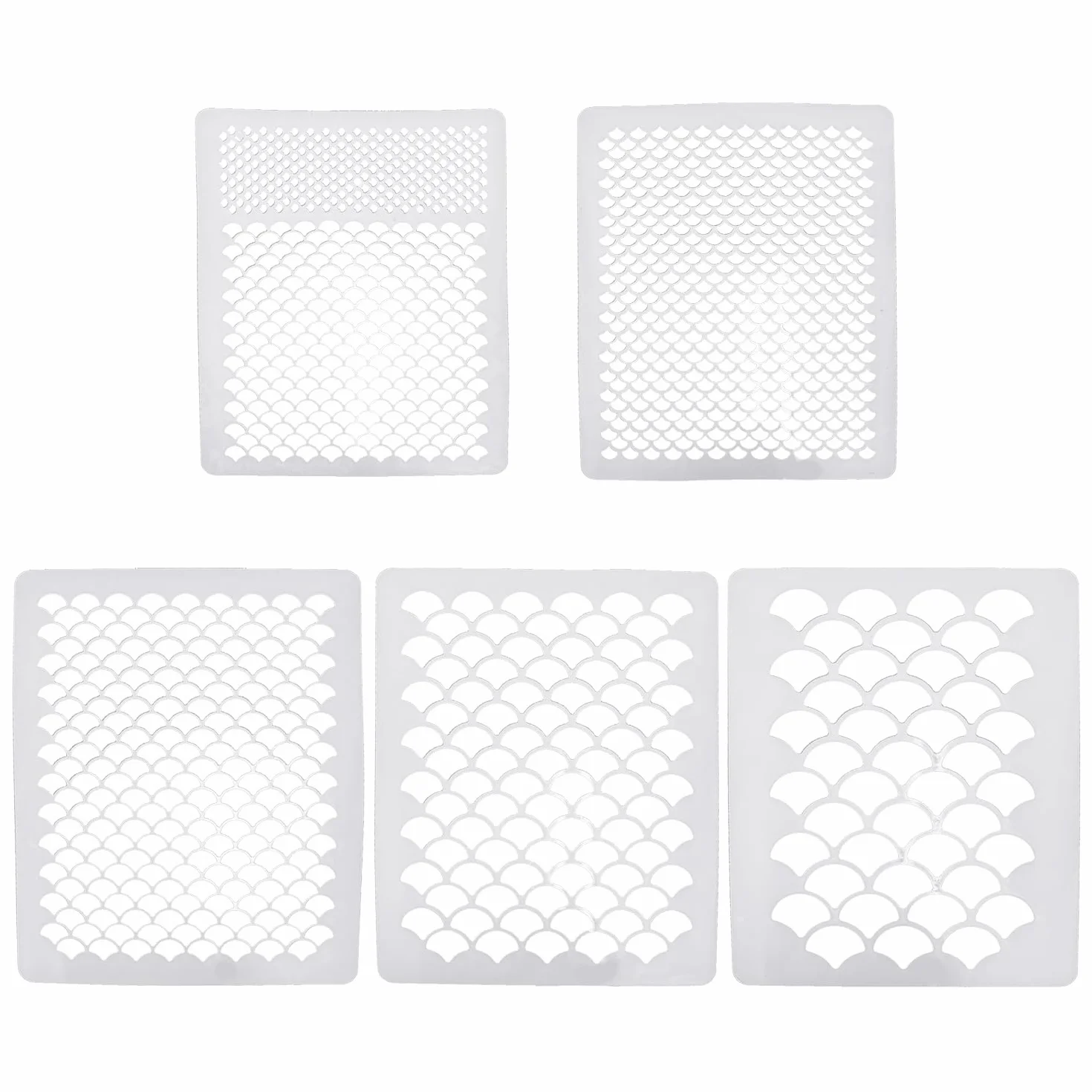 Plantillas Reutilizables de Escamas de Pescado y Sirena para Manualidades y Maquillaje