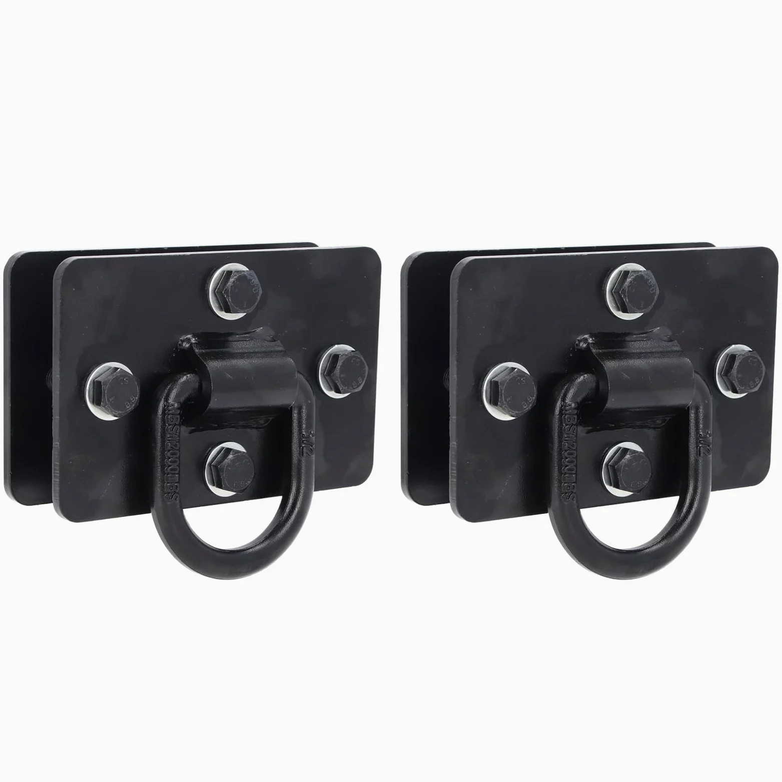 Dioche 2 Anillos en D para Remolques/Anclajes de Amarre Empotrados de 2 Pulgadas con Capacidad de 12000 Libras para Plataforma de Camión y Piso de Remolque