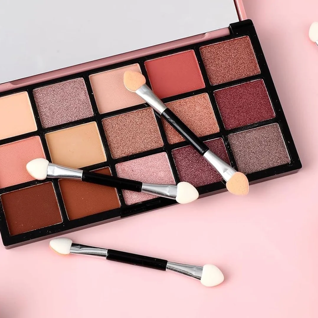 Aplicador de Maquillaje Doble Punta, Sombra para Ojos, Mini Esponja, 20 Piezas