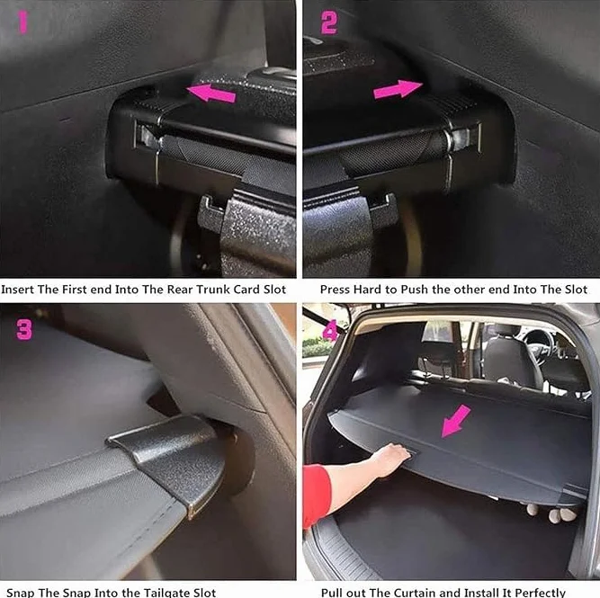 Maletero Trasero retráctil para Kia Sorento 2015 2018,Cubierta de Carga para Maletero de Coche Cubierta de Seguridad para Maletero