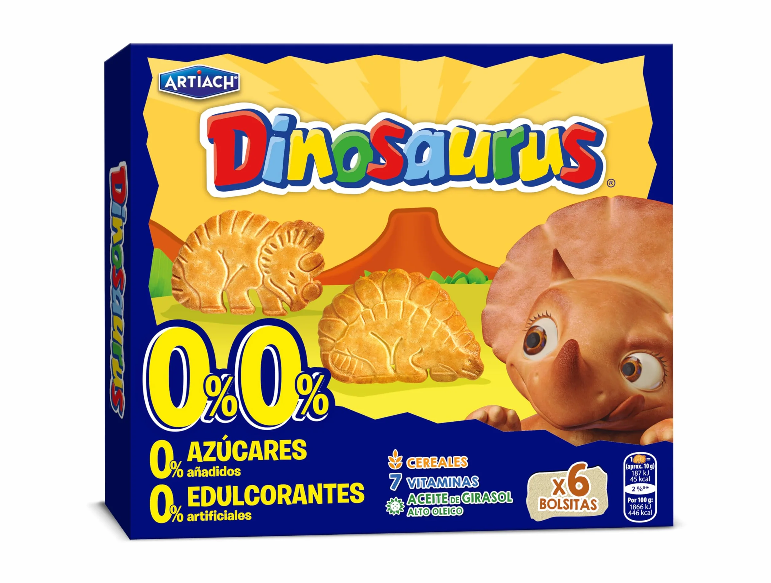 Artiach Dinosaurus 0% Galletas de Cereales, 185g