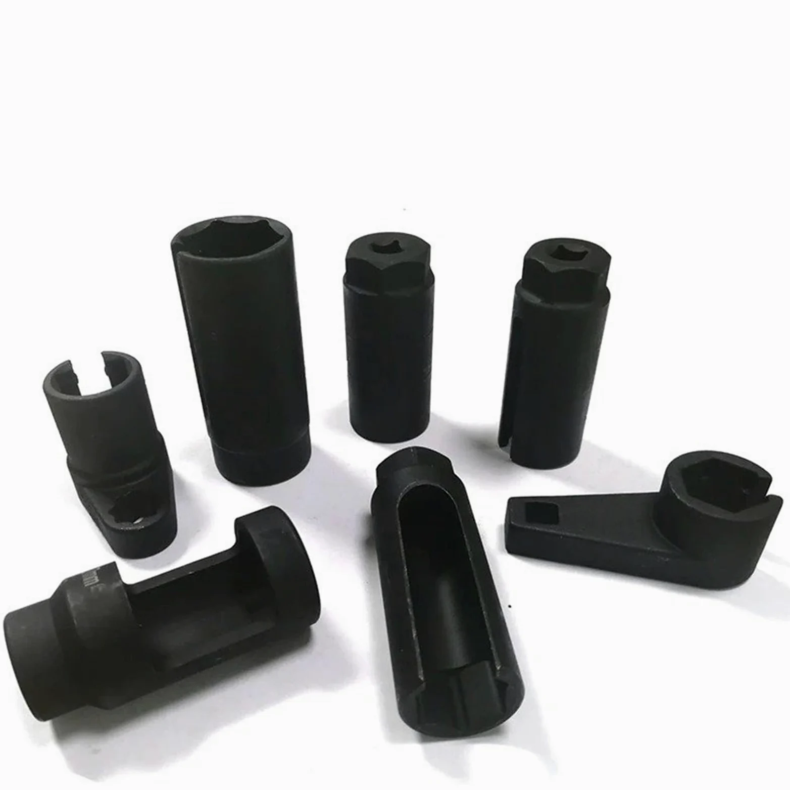 Juego De Llaves Vaso Con Sensor Acero CR-V 7 Piezas Accionamiento 1/2 Y 3/8" Manguito Oxígeno O2 Sensor Oxígeno Lambda